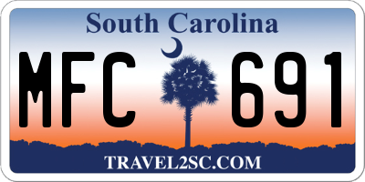 SC license plate MFC691