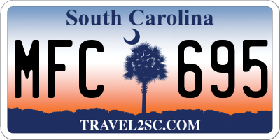 SC license plate MFC695