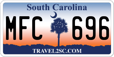 SC license plate MFC696