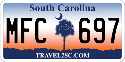 SC license plate MFC697