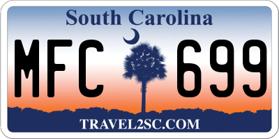 SC license plate MFC699