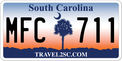 SC license plate MFC711