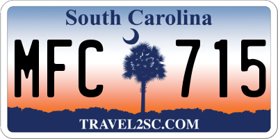 SC license plate MFC715