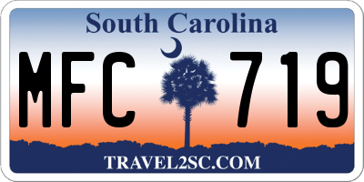 SC license plate MFC719