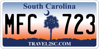 SC license plate MFC723