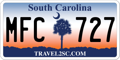 SC license plate MFC727