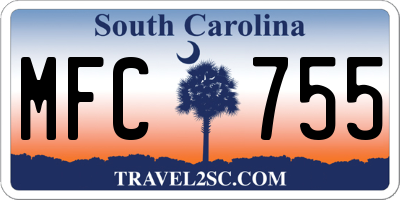 SC license plate MFC755