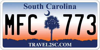 SC license plate MFC773