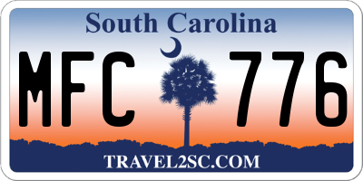SC license plate MFC776
