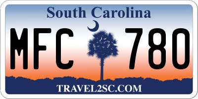 SC license plate MFC780