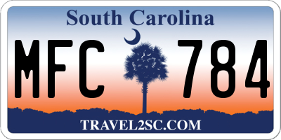 SC license plate MFC784