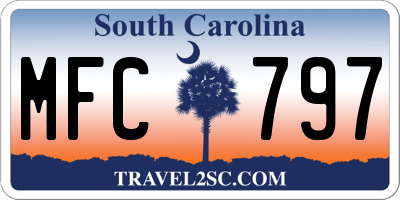 SC license plate MFC797