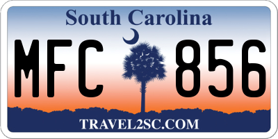 SC license plate MFC856