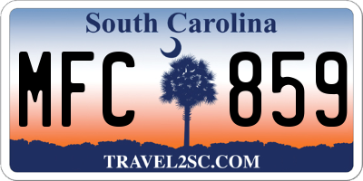 SC license plate MFC859