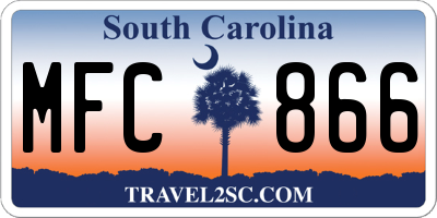 SC license plate MFC866