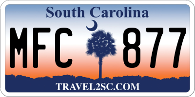 SC license plate MFC877