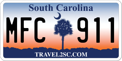 SC license plate MFC911