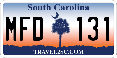 SC license plate MFD131