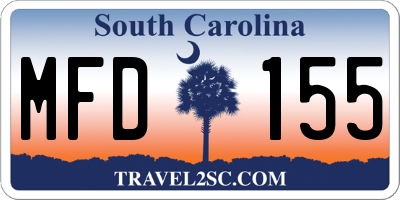 SC license plate MFD155