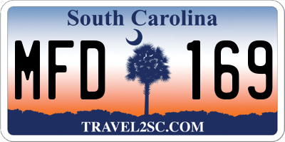 SC license plate MFD169