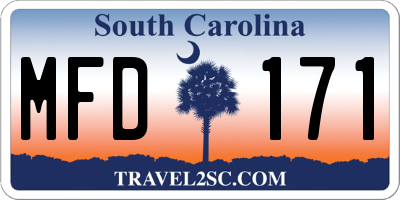 SC license plate MFD171