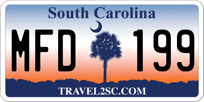 SC license plate MFD199