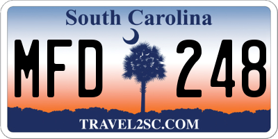 SC license plate MFD248