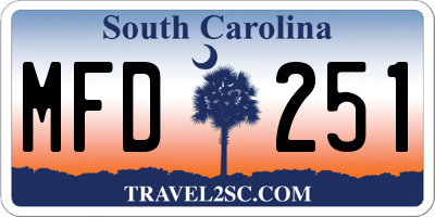 SC license plate MFD251