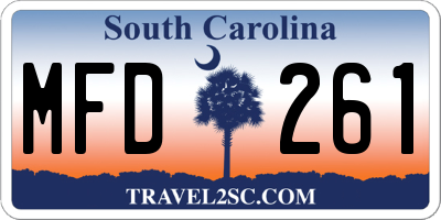 SC license plate MFD261