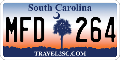 SC license plate MFD264