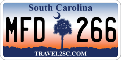 SC license plate MFD266