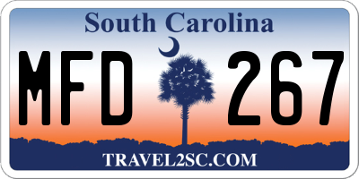 SC license plate MFD267