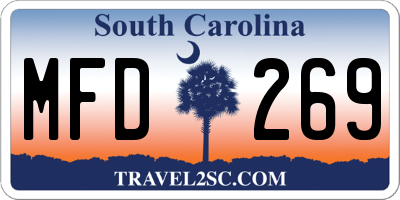 SC license plate MFD269