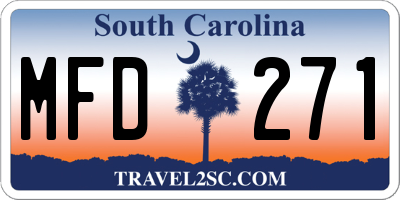 SC license plate MFD271