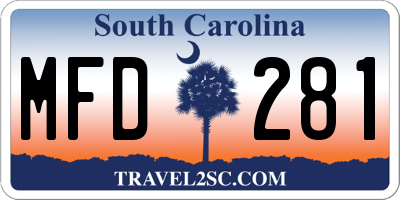SC license plate MFD281