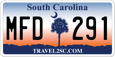 SC license plate MFD291