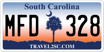 SC license plate MFD328