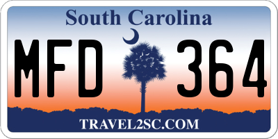 SC license plate MFD364