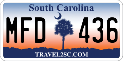 SC license plate MFD436