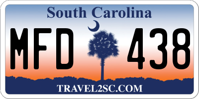 SC license plate MFD438
