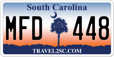 SC license plate MFD448