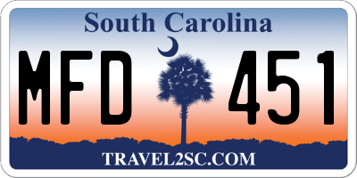 SC license plate MFD451