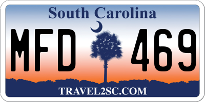 SC license plate MFD469