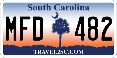 SC license plate MFD482
