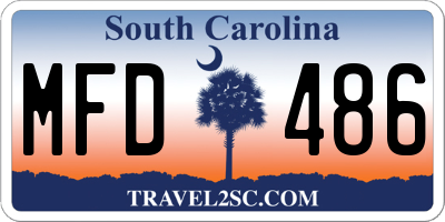 SC license plate MFD486