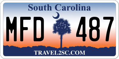 SC license plate MFD487