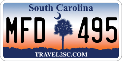 SC license plate MFD495