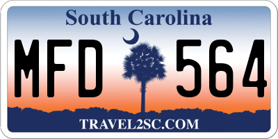 SC license plate MFD564