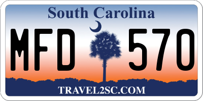 SC license plate MFD570