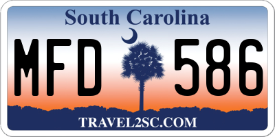 SC license plate MFD586